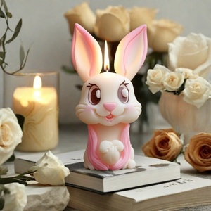 <b>Easter</b> Bunny Silicone Candle Mold - Long Ears Rabbit Candle Making DIY Craft for <b>Easter</b> Decoration - Product Image 2