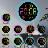 Nachtlicht Neon Tag Neuer Kalender Beleuchtete Digitale Surround-LED Großbildschirm Smart Wanduhr Anzeige an der Wand Mit Datum