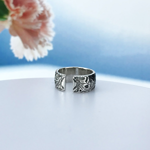 Anello Re della Giungla con Testa di Tigre, Anello da Motociclista per Uomo, Gioiello Vintage con Fascia Aperta - Product Image 5