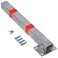 Poteau de stationnement en stock aux États-Unis, barrière de poteau avec serrure, poteaux de protection de stationnement pour voiture, barrière de stationnement pour garage à domicile, carré gris