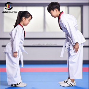 Đồ tập võ thuật Taekwondo Dobok chất lượng cao, thân thiện với môi trường, màu trắng, dành cho cả nam và nữ của Woosung - Product Image 5
