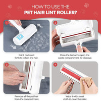 Meilleure vente, brosse à rouleau auto-nettoyante réutilisable en fourrure pour animaux de compagnie, poils de chien, de chat, accessoires pour animaux de compagnie, épilateur