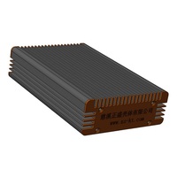Panneaux d'extrémité découpés personnalisés Boîte de dissipateur de chaleur en aluminium extrudé anodisé 80*29 Fente pour rail DIN pour boîtier d'instrument électronique PCB