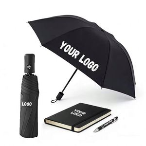 ร่มกันฝนพร้อมกล่องของขวัญทางธุรกิจโลโก้ตามสั่ง - Product Image 1