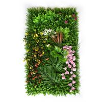 Panneau mural en rouleau de gazon artificiel en plastique écologique anti-UV, plantes vertes suspendues pour la décoration intérieure, mariage, Halloween