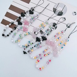 Trendy Phone Chain Lanyard Accessories Jewelry Chain for Phone Case Charm Beads Pearl Phone Strap Women Mobile Chains Lanyard