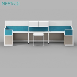 High Quality Wholesale Modular <b>Office</b> Furniture 2 4 6 Seat Workstation Desk Drawer Partition Cubicle <b>Table</b> Modern MDF Design - Product Image 4