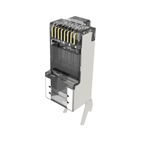 Konektor Jaringan 8P8C CAT8 10G RJ45 Terlindung, Steker Modular Ethernet RJ45 Jantan