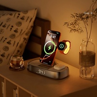 2026 Gadgets für den Täglichen Gebrauch 5-in-1 Desktop Faltbare Station Kabelloser Lautsprecher mit Kabelloser Ladestation für Handy, Ohrhörer und Uhr