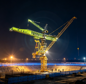 Grue à tour robuste 12t, portée maximale 240m, WA7527-12, flèche de 75m pour chantier de construction de bâtiments super imposants - Product Image 6