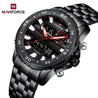 Reloj de Pulsera Naviforce NF9234 9234 para Hombre, Original, de Cuarzo, de Acero Inoxidable, Resistente al Agua, de Lujo, para Negocios