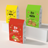Boîte d'affichage en papier kraft personnalisée pour l'emballage de nouilles, de noix, de céréales, de biscuits - Recyclable, prête à manger, taille personnalisée et gaufrage