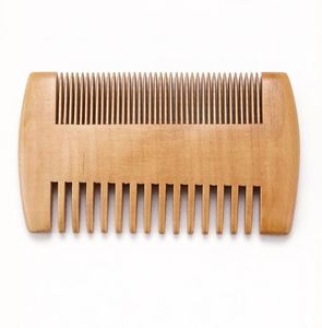 Peigne en bois de bambou gravé sur mesure avec logo d'entreprise, double face, pour homme et femme, cadeau personnalisé - Product Image 2