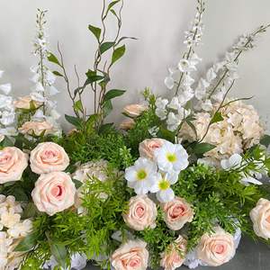 Fleurs artificielles en gros, aspect naturel, pour allée, hydrangea blanc, bouquet de fleurs pour mariage - Product Image 3