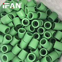 IFAN EN 15874 OEM ODM raccords de tuyauterie en plastique té vert raccords coudés croisés PPR PN25 20-125MM raccords de tuyauterie PPR