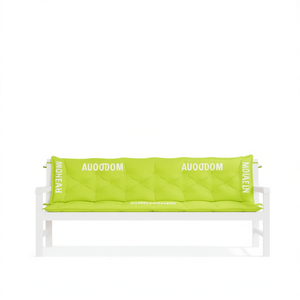 Ensemble de coussins de banc de jardin Auoodom, vert, rectangulaire, matelassé, résistant à l'eau, amovible, lavable, 100% fibre de polyester - Product Image 1