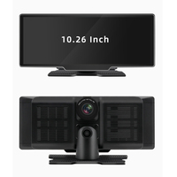 10 pouces 4K 2160P Dash Cam enregistreur vidéo Carplay Android Auto Stream rétroviseur GPS WIFI FM Radio AUX pour l'enregistrement de lecteur