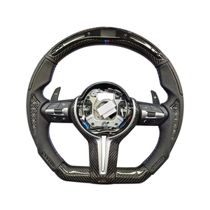 Volant en fibre de carbone avec écran LED chauffant personnalisé pour BMW M2 M3 M4 M5 F10 <span class=keywords><strong>F50</strong></span> F30 F32 F80 F82 F90 E90 E92 E60 E63 G20 G - Product Image 1