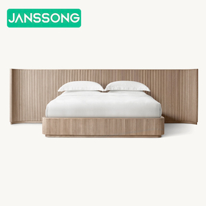 Set Letto in Legno Confortevole per Villa, Arredamento Interno, Set Camera da Letto per Hotel a Cinque Stelle, Mobili per Camera da Letto Resort, Letto in Quercia - Product Image 3