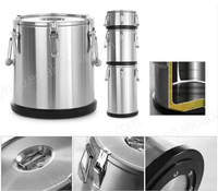 Matériel de restauration Heavybao, barils isothermes en acier inoxydable à double paroi, seau thermos avec robinets