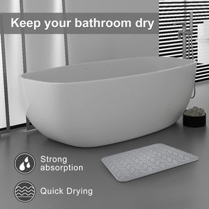 Tapis de bain antidérapant en pierre pour bébé, tapis de bain en terre de diatomée à séchage rapide pour salle de bain et comptoir de cuisine, tapis de séchage de vaisselle - Product Image 2