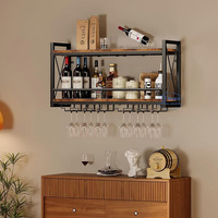 Support mural en bois pour table, porte-vin rouge, casier à vin