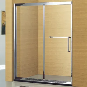 Ningjie Bathroom 60inch Temper Glass Sliding Shower Door Shower Enclosure