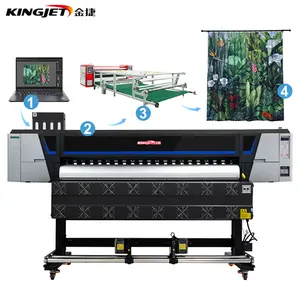 KingJet 1.6m/1.8m 6ft I3200 DX5 DX8 4720 Printheads Direct Textile Printing Sublimation Printer