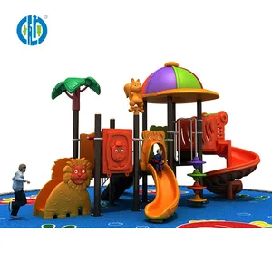 Latest children's playground play plastic slide commercial outdoor playground equipment