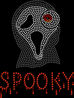 Transferts thermocollants personnalisés en strass effet cristal pour Halloween, motifs pour t-shirts, chapeaux et sacs