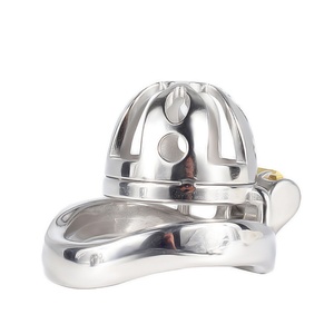 Dispositivo de Castidad Masculino Metálico Pequeño 2022 con Catéter Uretral, Candado para Pene, Jaula para Pene para Hombres Adultos - Product Image 1