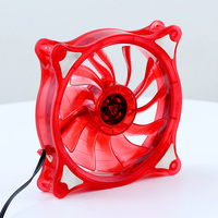 Dissipateur thermique refroidisseur de processeur ventilateur LGA 775 refroidisseur de processeur ventilateur boîtier d'ordinateur roulement à billes aluminium plastique lame personnalisée LED 120mm DC 12V rouge