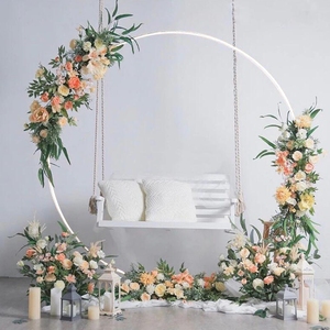 <span class=keywords><strong>Arceau</strong></span> rond en métal cercle mariage toile de fond support tonnelles de jardin fleur support cerceau fond support extérieur fête nuptiale douche - Product Image 5