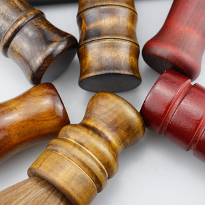 Brosse professionnelle pour barbier, à poils en fibres, manche en bois, pour nettoyer les cheveux coupés et les poils du cou - Product Image 5