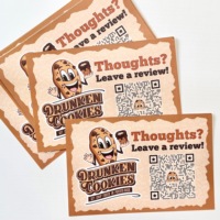 Qr Code papier couché imprimé personnalisé coupon examen carte papier impression offset numérique pour la promotion des entreprises