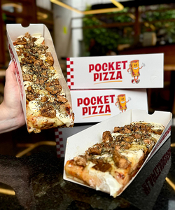 Caja de Pizza Coreana de 25 cm, Caja de Pizza Rectangular con Cajón Deslizable Impresa Personalizada, Caja de Cartón para Llevar Tacos y Sushi - Product Image 1
