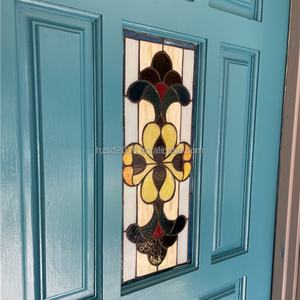 Vitrail Tiffany style chinois pour portes et fenêtres, motif floral, soudure en étain - Product Image 2