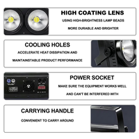 AOPU 200W Cob LED Par Can Stage Light Warm White ou RGB 2 Eyes LED Blinder Light DMX Audience Lights