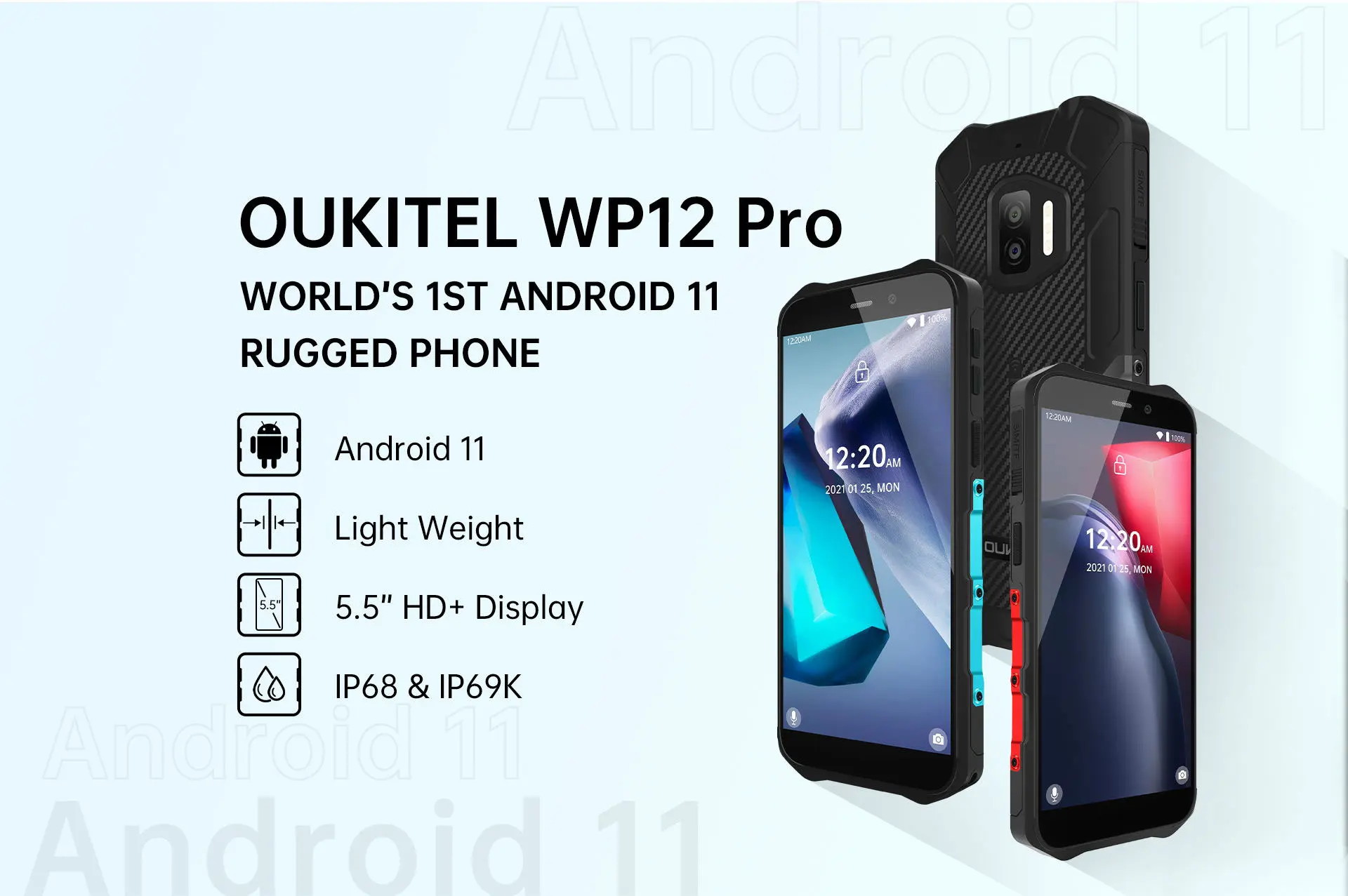 Wholesale Oukitel WP12 Pro - Rugged, IP68 & IP69K Phone