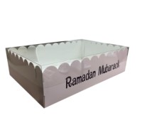 Boîte à friandises personnalisée grande et visible pour gâteaux, desserts, pâtisseries, snacks, traiteur, cadeau, Ramadan