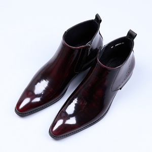 Botas de Cuero para Hombre a la Moda, Botas de Piel Vacuna con Cremallera de Alta Calidad, Estilo Británico, Botas Impermeables para Ocio al Aire Libre - Product Image 2