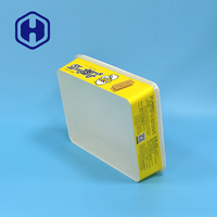 Forme de rectangle personnalisé boîte de stockage en plastique PP gâteau bonbons sucrés moule IML étiquetage gros gelée Hamburger croustilles de pomme de terre