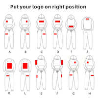 Ensembles deux pièces de haute qualité avec logo personnalisé Survêtement vierge de couleur unie Ensembles de survêtements à capuche pour hommes unis