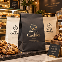 Sac en papier kraft à fond plat de qualité alimentaire avec logo personnalisé pour l'emballage de snacks et de noix, idéal pour la vente en gros - Fabricant ECO