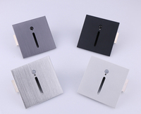 Lampe murale intérieure à capteur LED moderne pour la maison et l'hôtel, éclairage encastré pour escaliers en aluminium