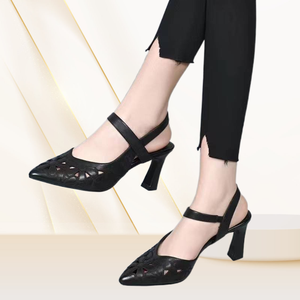 Gran oferta de primavera, nuevo tacón fino, cómodo, puntiagudo, empalme, Color sólido, temperamento, ahueca hacia fuera los zapatos altos, trabajo - Product Image 3