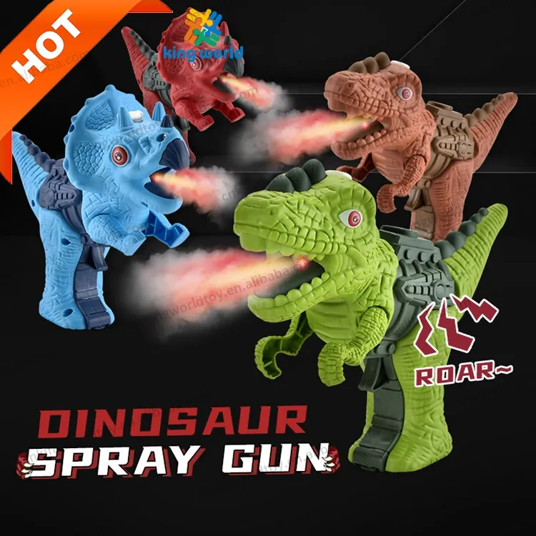 Plastik elektrikli Mini ses işık sprey duman dinozor tabancası oyuncaklar çocuk su sprey sis Light nosaurus tabancası ile ışık ve müzik No