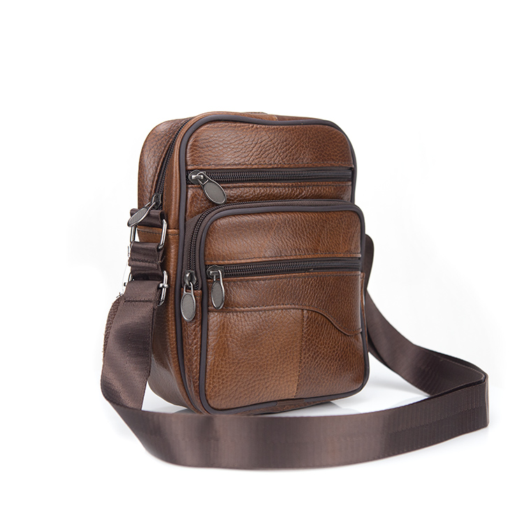 OURBAG Men Vintage Cowhide Leather Shoulder Messenger Bag Crossbody Small Satchel
