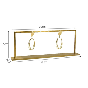 Estante de exhibición de joyería de oro y Metal Jinsky, soporte de exhibición de pendientes con acabado cepillado elegante, accesorios Premium para joyería - Product Image 6