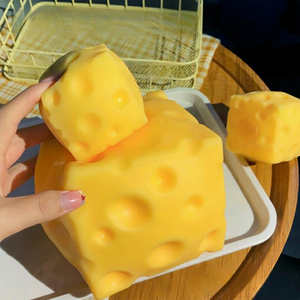 Juguete Sensorial de Queso, de Silicona TPE, de Forma Irregular, de Compresión Lenta, Grande, Gigante, Unisex, para Mayores de 14 Años - Product Image 1